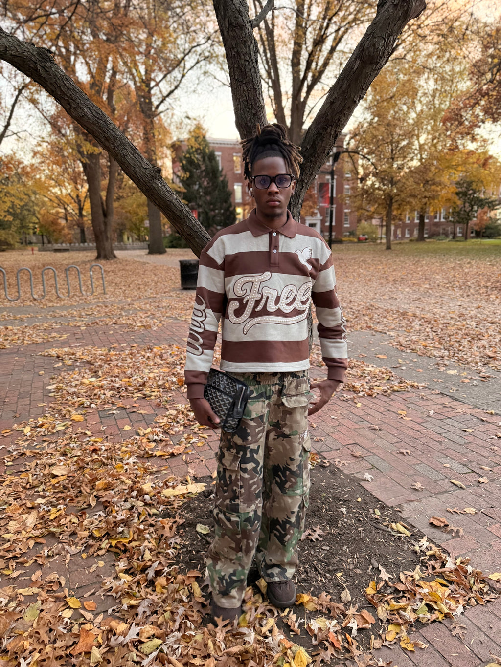 Pearl Long Sleeve Polo (BROWN)