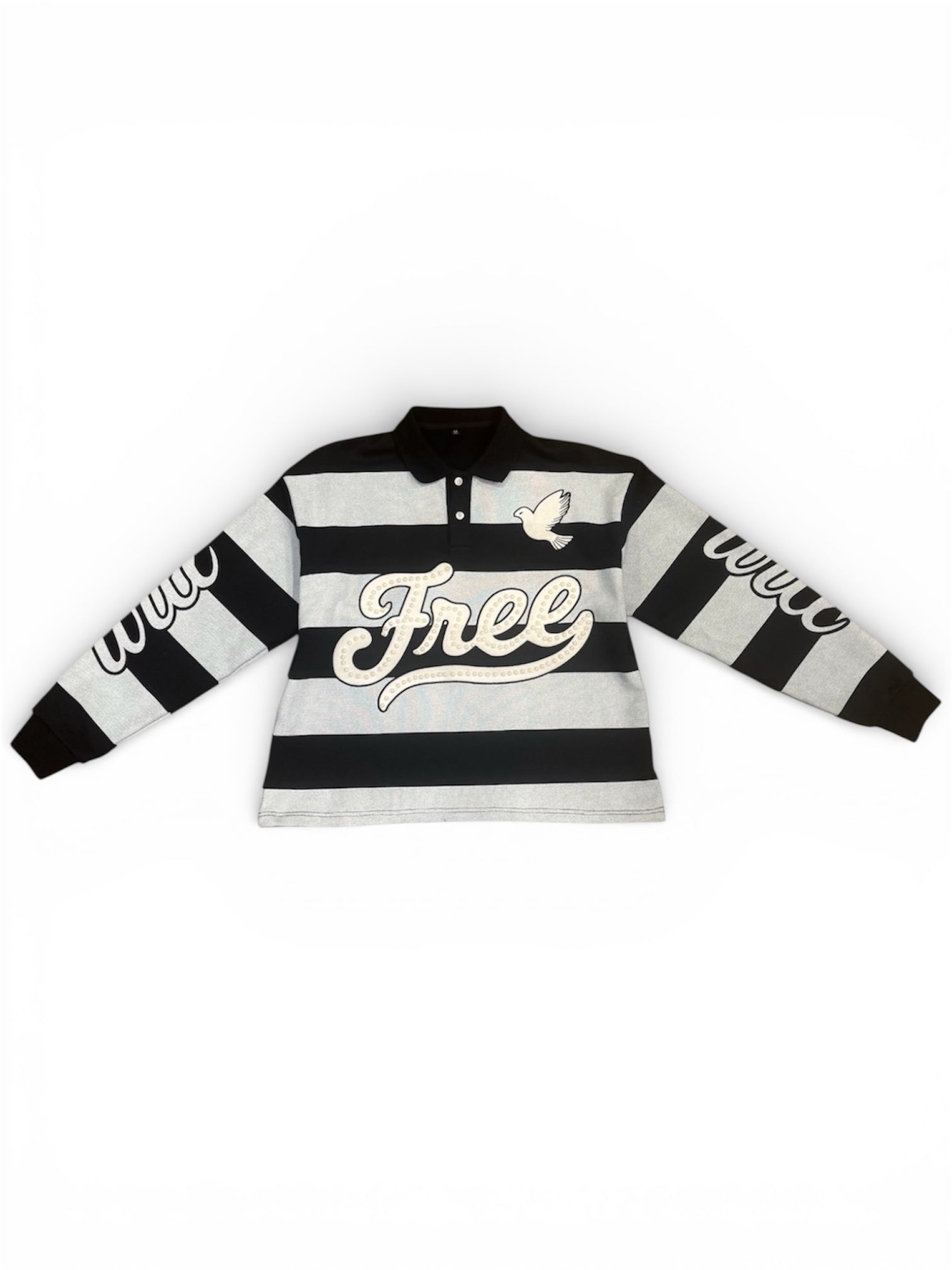 Pearl Long Sleeve Polos (Black)