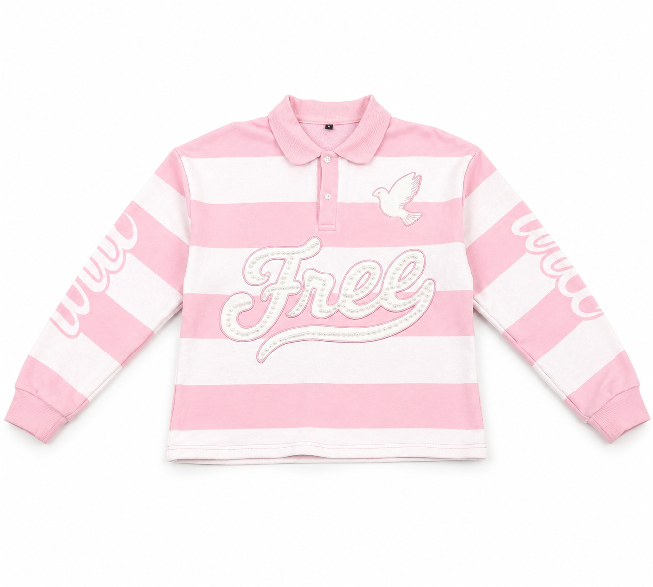 Pearl Long Sleeve Polo (PINK)