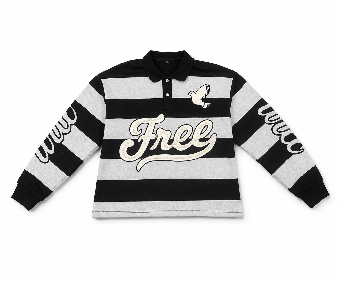 Pearl Long Sleeve Polos (Black)
